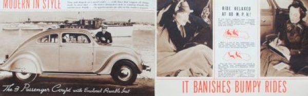 DeSoto Airflow Modelprogram 1936 "Twentieth Century Travelog" Carbrochure (4678)
